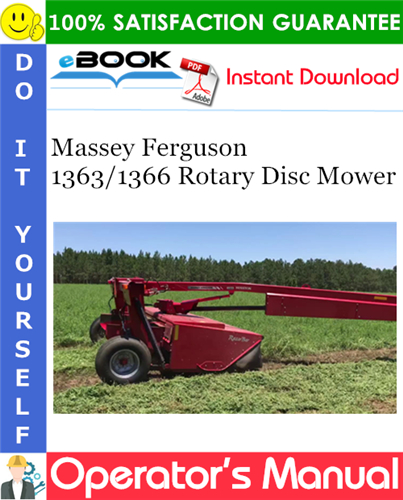 Thumbnail ☆☆ Best ☆☆ Massey Ferguson 1363/1366 Rotary Disc Mower Operators Manual