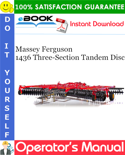 Thumbnail ☆☆ Best ☆☆ Massey Ferguson 1436 Three-Section Tandem Disc Operators Manual Thumbnail ☆☆ Best ☆☆ Massey Ferguson 1436 Three-Section Tandem Disc Operators Manual