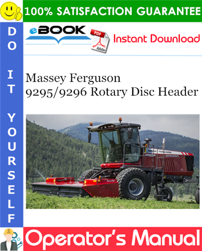 Thumbnail ☆☆ Best ☆☆ Massey Ferguson 9295/9296 Rotary Disc Header Operators Manual Thumbnail ☆☆ Best ☆☆ Massey Ferguson 9295/9296 Rotary Disc Header Operators Manual