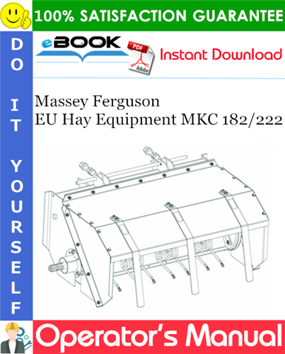 Thumbnail ☆☆ Best ☆☆ Massey Ferguson EU Hay Equipment MKC 182/222 Operators Manual