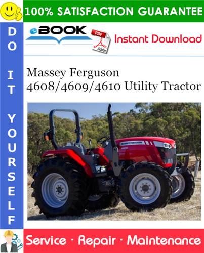 Thumbnail ☆☆ Best ☆☆ Massey Ferguson 4608/4609/4610 Utility Tractor Service Repair Manual
