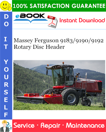 Thumbnail ☆☆ Best ☆☆ Massey Ferguson 9183/9190/9192 Rotary Disc Header Service Repair Manual