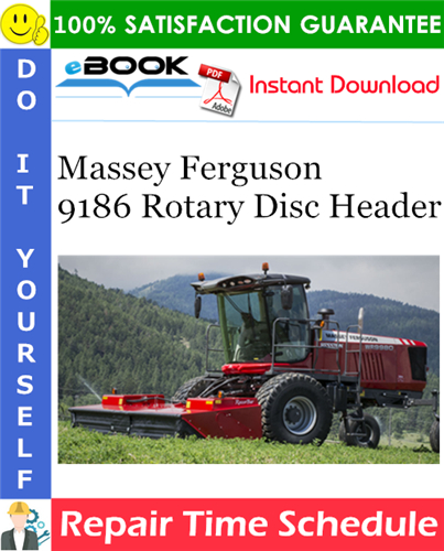 Thumbnail ☆☆ Best ☆☆ Massey Ferguson 9186 Rotary Disc Header Repair Time Schedule Manual