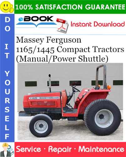 Thumbnail ☆☆ Best ☆☆ Massey Ferguson 1165/1445 Compact Tractors (Manual/Power Shuttle) Service Repair Manual