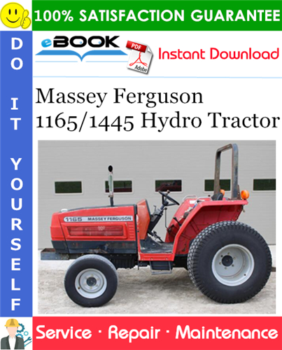 Thumbnail ☆☆ Best ☆☆ Massey Ferguson 1165/1445 Hydro Tractor Service Repair Manual