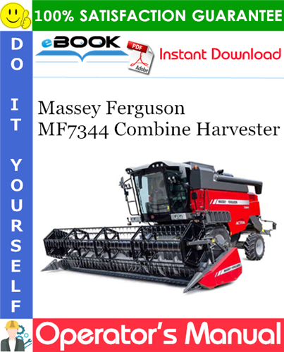 Product picture ☆☆ Best ☆☆ Massey Ferguson MF7344 Combine Harvester Operators Manual (S/N: 551620001)
