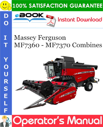 Product picture ☆☆ Best ☆☆ Massey Ferguson MF7360 - MF7370 Combines Operators Manual #3