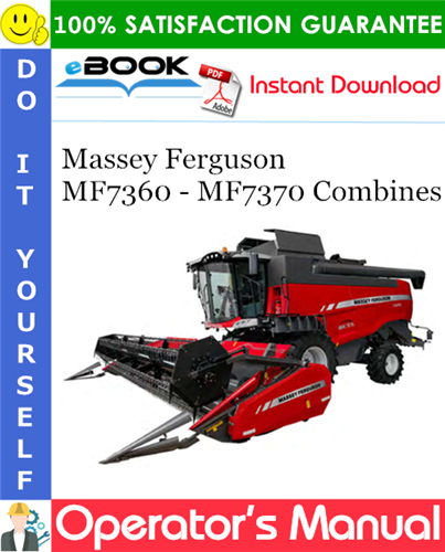Product picture ☆☆ Best ☆☆ Massey Ferguson MF7360 - MF7370 Combines Operators Manual #5