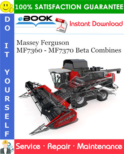 Product picture ☆☆ Best ☆☆ Massey Ferguson MF7360 - MF7370 Beta Combines Service Repair Manual