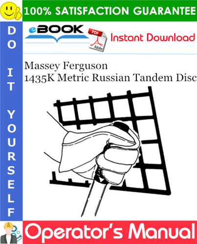 Product picture ☆☆ Best ☆☆ Massey Ferguson 1435K Metric Russian Tandem Disc Operators Manual