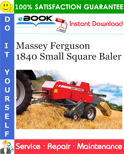 Product picture ☆☆ Best ☆☆ Massey Ferguson 1840 Small Square Baler Service Repair Manual