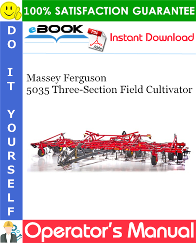 Product picture ☆☆ Best ☆☆ Massey Ferguson 5035 Three-Section Field Cultivator Operators Manual