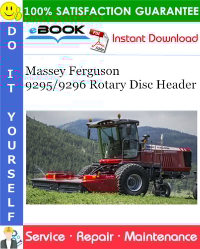 Product picture ☆☆ Best ☆☆ Massey Ferguson 9295/9296 Rotary Disc Header Service Repair Manual