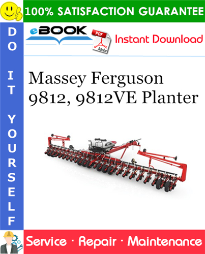 Product picture ☆☆ Best ☆☆ Massey Ferguson 9812, 9812VE Planter Service Repair Manual