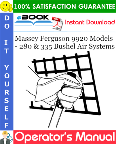 Product picture ☆☆ Best ☆☆ Massey Ferguson 9920 Models - 280 & 335 Bushel Air Systems Operators Manual