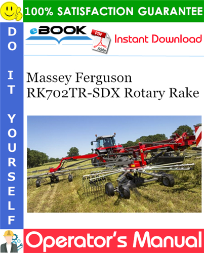 Product picture ☆☆ Best ☆☆ Massey Ferguson RK702TR-SDX Rotary Rake Operators Manual