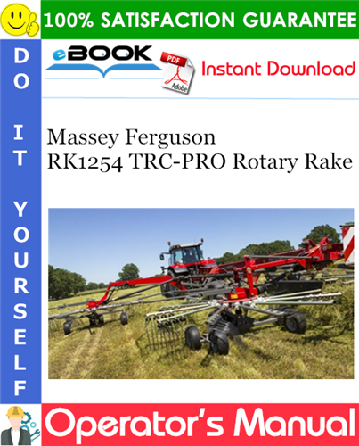 Product picture ☆☆ Best ☆☆ Massey Ferguson RK1254 TRC-PRO Rotary Rake Operators Manual