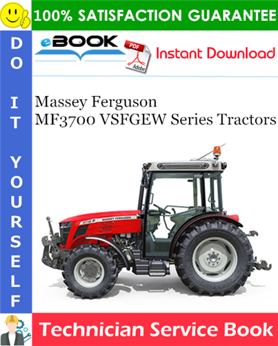 Product picture ☆☆ Best ☆☆ Massey Ferguson MF3700 VSFGEW Series Tractors Technician Service Book