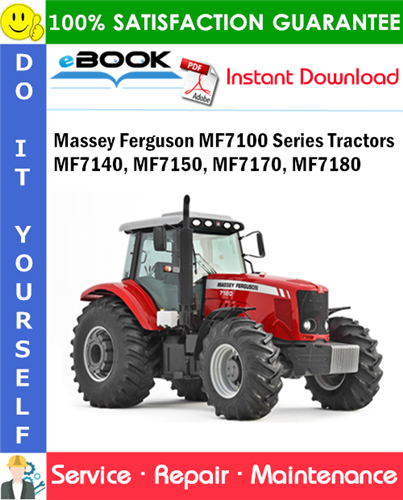 Product picture ☆☆ Best ☆☆ Massey Ferguson MF7100 Series MF7140, MF7150, MF7170, MF7180 Tractors Service Repair Manual