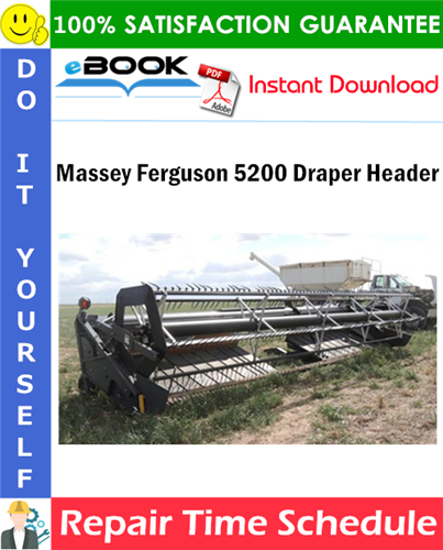 Product picture ☆☆ Best ☆☆ Massey Ferguson 5200 Draper Header Repair Time Schedule Manual