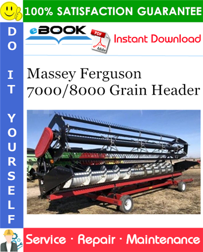 Product picture ☆☆ Best ☆☆ Massey Ferguson 7000/8000 Grain Header Service Repair Manual