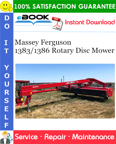 Product picture ☆☆ Best ☆☆ Massey Ferguson 1383/1386 Rotary Disc Mower Service Repair Manual