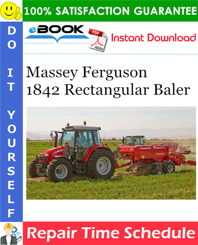 Product picture ☆☆ Best ☆☆ Massey Ferguson 1842 Rectangular Baler Repair Time Schedule Manual