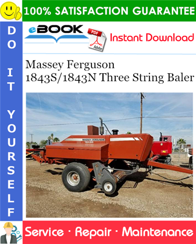 Product picture ☆☆ Best ☆☆ Massey Ferguson 1843S/1843N Three String Baler Service Repair Manual