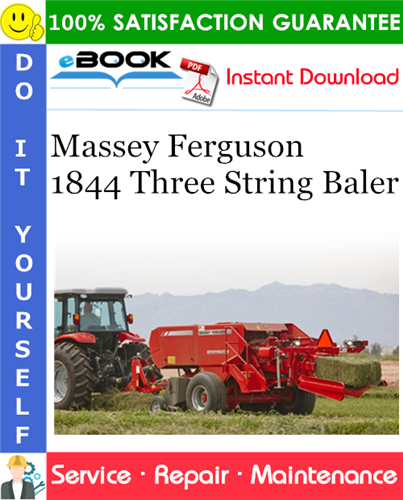 Product picture ☆☆ Best ☆☆ Massey Ferguson 1844 Three String Baler Service Repair Manual