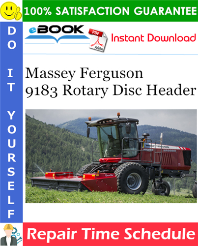 Product picture ☆☆ Best ☆☆ Massey Ferguson 9183 Rotary Disc Header Repair Time Schedule Manual