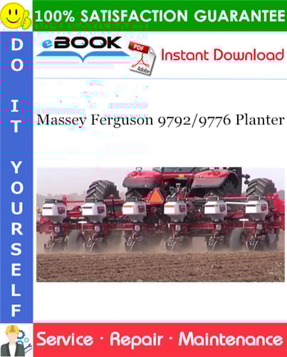 Product picture ☆☆ Best ☆☆ Massey Ferguson 9792/9776 Planter Service Repair Manual