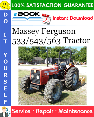 Product picture ☆☆ Best ☆☆ Massey Ferguson 533/543/563 Tractor Service Repair Manual