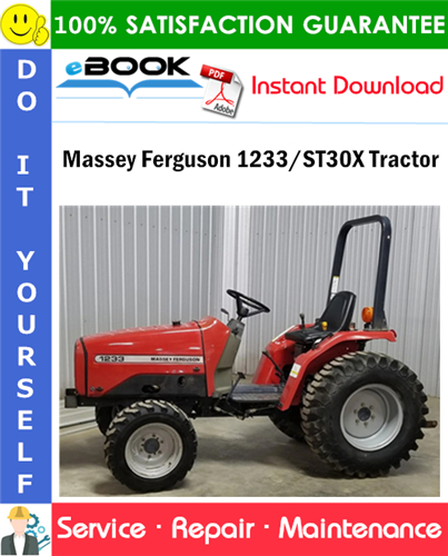 Product picture ☆☆ Best ☆☆ Massey Ferguson 1233/ST30X Tractor Service Repair Manual